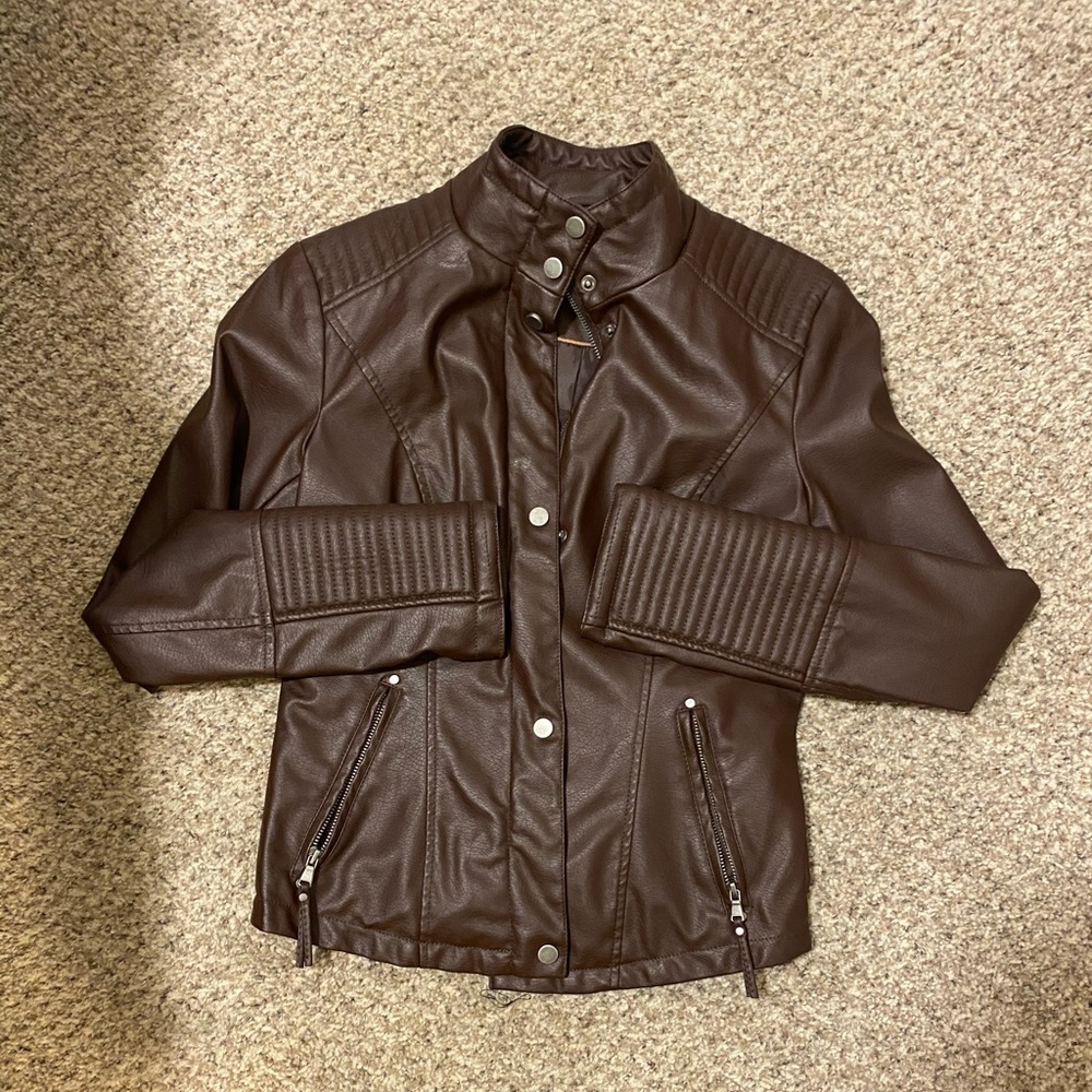 Chocolate Brown Leather Jacket
